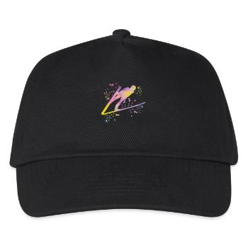 Ski Flying Nordic Skiing Ski Jumping - Kids’ Baseball Cap - black - Front