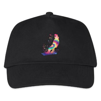Snowboarder Snowboarding Snowboard - Kinder Basecap - Schwarz - Vorne