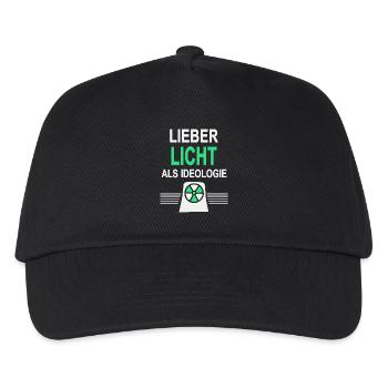 Lieber Licht als Ideologie - Ja zu Atomkraft - Kinder Basecap - Schwarz - Vorne