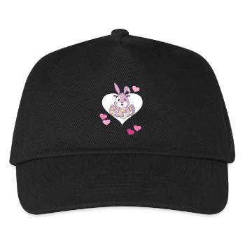 Osterhase Osterei Ostereier Hase Retro 80er 90er - Kinder Basecap - Schwarz - Vorne