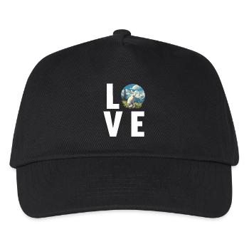 Hasen Hase - Kinder Basecap - Schwarz - Vorne