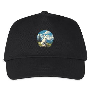 Hasen Hase - Kinder Basecap - Schwarz - Vorne