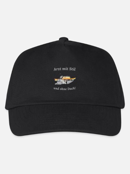 Arzt und Cabrio Fahrer cooler Spruch Cabriolet - Kinder Basecap - Schwarz