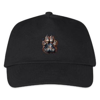 Detailed wolf paw print for - Kids’ Baseball Cap - black - Front