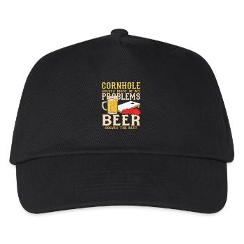 Cornhole Liebhaber Probleme Löscher - Kinder Basecap - Schwarz - Vorne