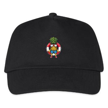Pineapple Adventure Beach Vacation Cool Summer Motif - Kids’ Baseball Cap - black - Front