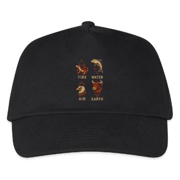 Symboles d’animaux alchimiques | L’art des quatre éléments - Casquette de baseball Enfant - noir - Devant