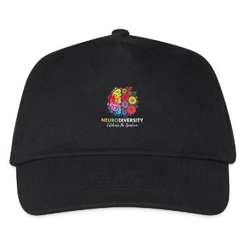 Neurodiversität Feiere Das Spektrum Blumen Design - Kinder Basecap - Schwarz - Vorne