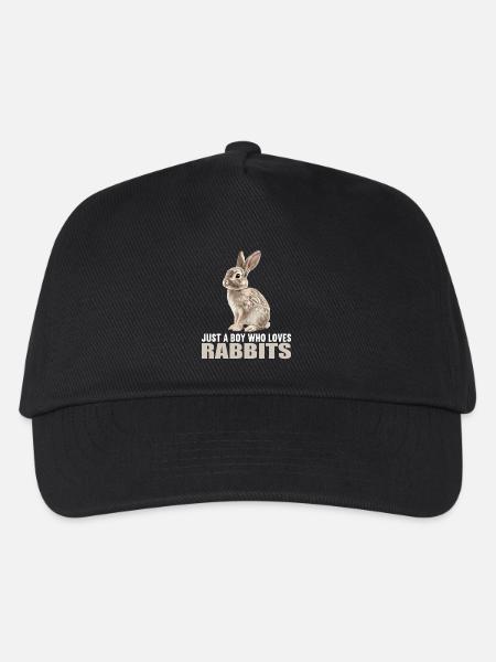 Hasen Hase - Kinder Basecap - Schwarz