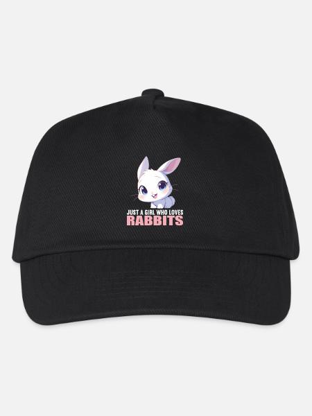 Hasen Hase - Kinder Basecap - Schwarz