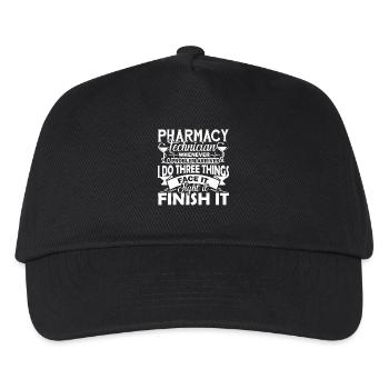Pharmacy Technician Face It Finish It - Kids’ Baseball Cap - black - Front