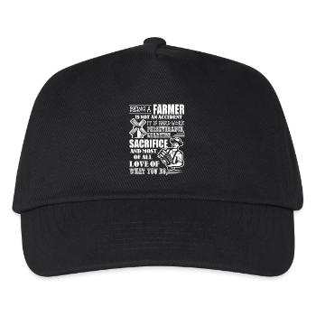 Farmer Being A Farmer Is Not An Accident - Kids’ Baseball Cap - black - Front