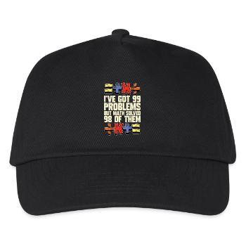 Mathématicien J’ai 99 problèmes Statisticien - Casquette de baseball Enfant - noir - Devant