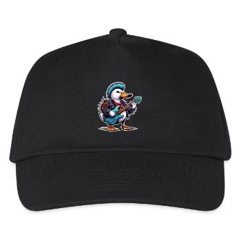 Ente Rock and Roll Gitarrist - Kinder Basecap - Schwarz - Vorne