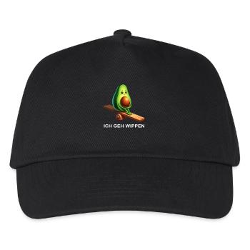 Lustige Avocado wippen Comic Spielplatz Vegan - Kinder Basecap - Schwarz - Vorne