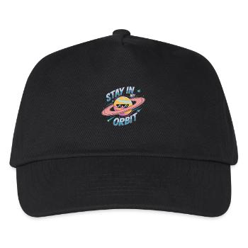 Bleib In Meiner Umlaufbahn Cooles Planetendesign - Kinder Basecap - Schwarz - Vorne
