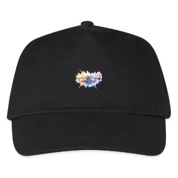 Colorful Trumpet Watercolor Watercolor Paint Splash - Kids’ Baseball Cap - black - Front