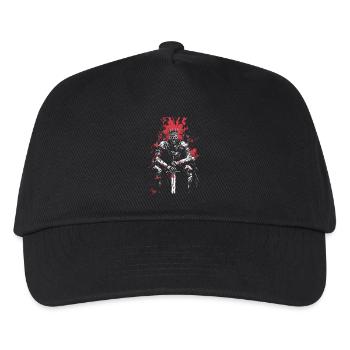 Untoter König mit Schwert – Dark Fantasy Art - Kinder Basecap - Schwarz - Vorne