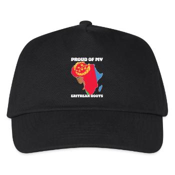 Stolz Auf Meine Eritreischen Wurzeln - Kinder Basecap - Schwarz - Vorne