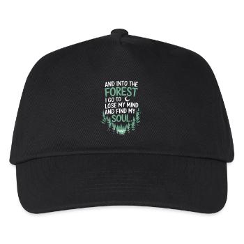 Dans la forêt où je vais pour perdre la tête Trouver mon âme - Casquette de baseball Enfant - noir - Devant