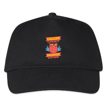 Drachenboot Caller Is My Name Drummer Is My Game - Kinder Basecap - Schwarz - Vorne