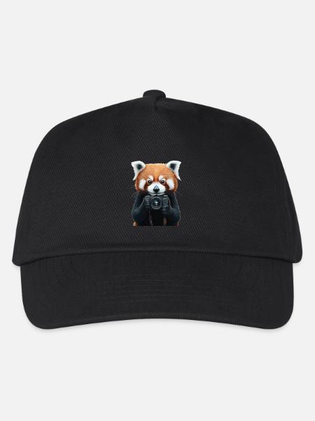 Roter Panda - Kinder Basecap - Schwarz