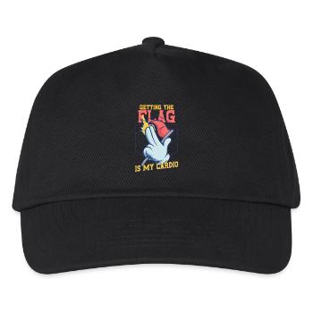 Laser Tag Getting The Flag Is My Cardio - Kids’ Baseball Cap - black - Front