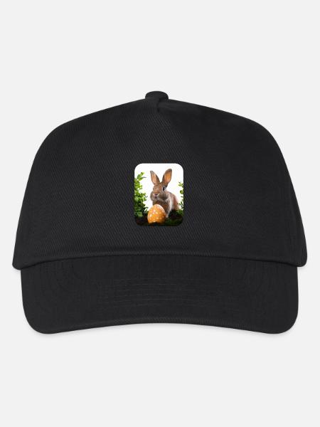 Osterhase - Kinder Basecap - Schwarz