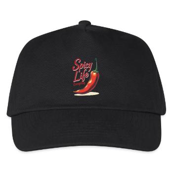 Spicy Life – Chili Vibes für jeden Tag - Kinder Basecap - Schwarz - Vorne