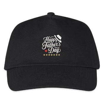 Vatertagsgeschenk mit Hut - Kinder Basecap - Schwarz - Vorne