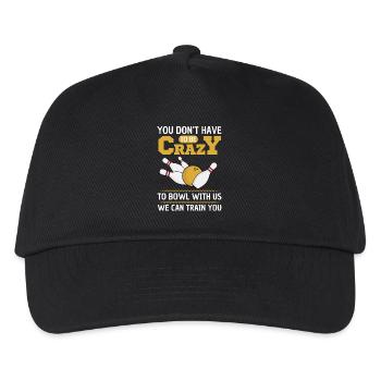 Funny bowling saying for bowling teams - Kids’ Baseball Cap - black - Front