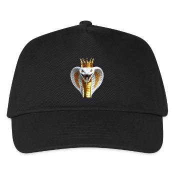 King Cobra with Crown - Kids’ Baseball Cap - black - Front