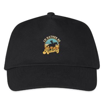 I'D Rather Be Riding - Kids’ Baseball Cap - black - Front