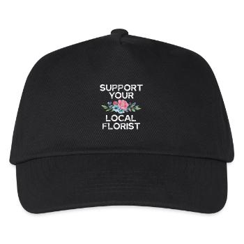 Soutenez votre fleuriste local avec - Casquette de baseball Enfant - noir - Devant