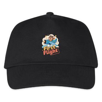 Zum Ersten Mal Fliegen Travel Memory Sky - Kinder Basecap - Schwarz - Vorne