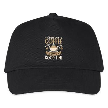 Coffee Always enjoy a good time Coffee - Kids’ Baseball Cap - black - Front