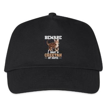 'Cause I have a cheetah at home - Kids’ Baseball Cap - black - Front