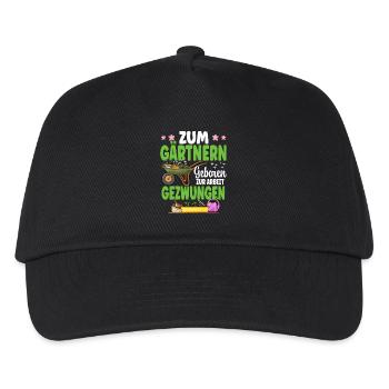 Zum Gärtnern Geboren Zur Arbeit Gezwungen Gärtner - Kinder Basecap - Schwarz - Vorne