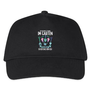 Ich Bin Nicht Ständig Im Garten Gärtner Gärtnerin - Kinder Basecap - Schwarz - Vorne