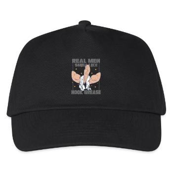 Docker Real Men Sent Comme Crochet Greash - Casquette de baseball Enfant - noir - Devant