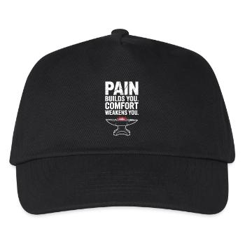 Pain Builds You Comfort Weakens You Mental Strength - Kids’ Baseball Cap - black - Front