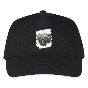 Kamera Fotokamera Fotograf Fotografin - Kinder Basecap - Schwarz - Vorne