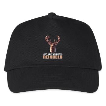 Reindeer Reindeer - Kids’ Baseball Cap - black - Front