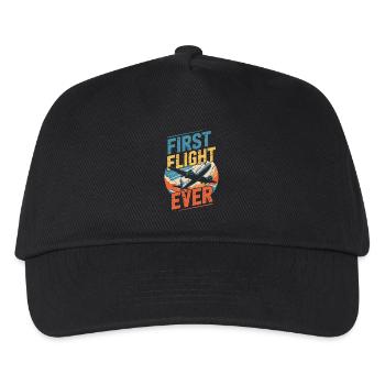 Zum Ersten Mal Fliegen Travel Memory Sky - Kinder Basecap - Schwarz - Vorne