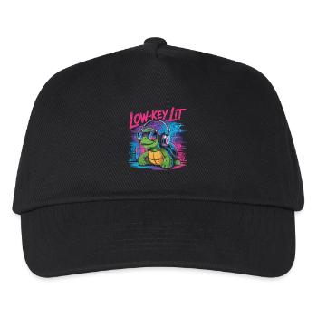 Low-Key Lit Turtle - Kids’ Baseball Cap - black - Front