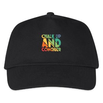 Boulderer Chalk Up and Conquer Bouldering - Kids’ Baseball Cap - black - Front
