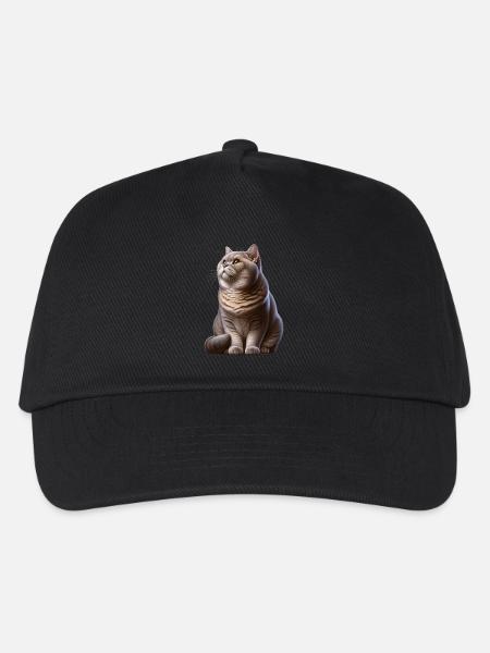 Britisch Kurzhaar Katze - Kinder Basecap - Schwarz