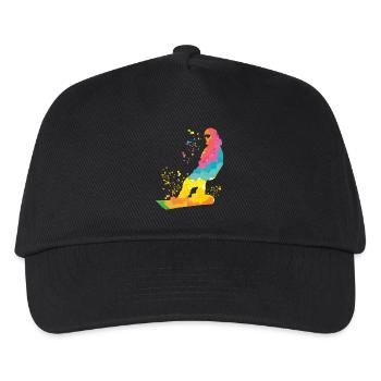 Snowboarder Snowboarding Snowboard - Kinder Basecap - Schwarz - Vorne