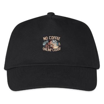 Online Coder No Coffee No Programming Coffee Lover - Kids’ Baseball Cap - black - Front