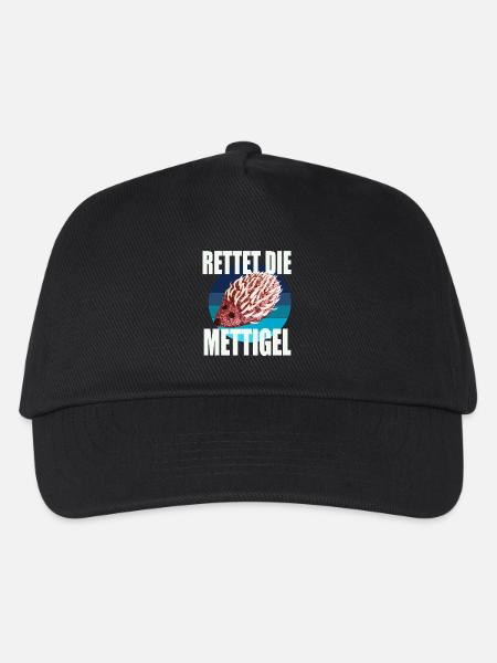 Rettet die Mettigel - Kinder Basecap - Schwarz
